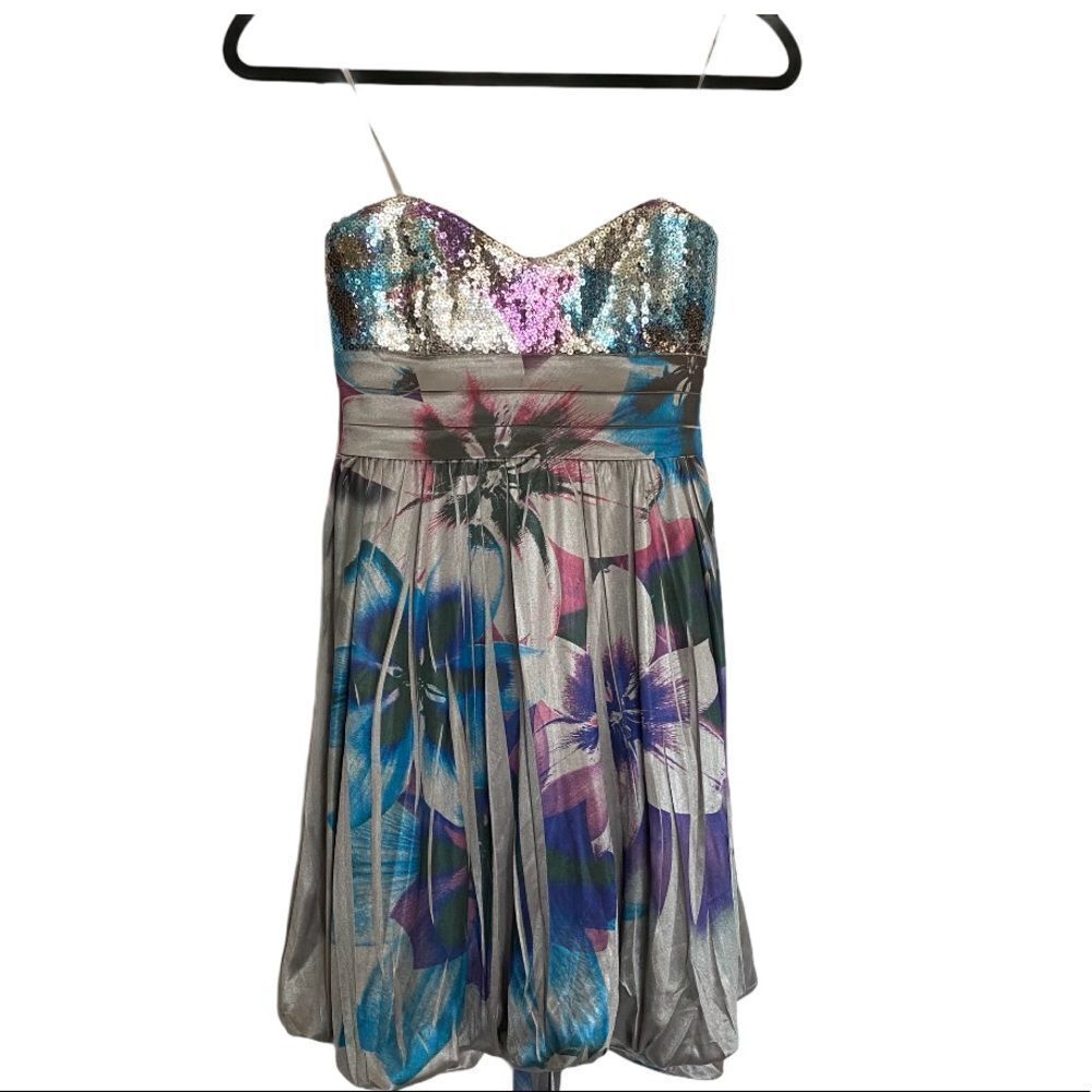 LA BELLE Womens Multicolored Silky Sequin Formal